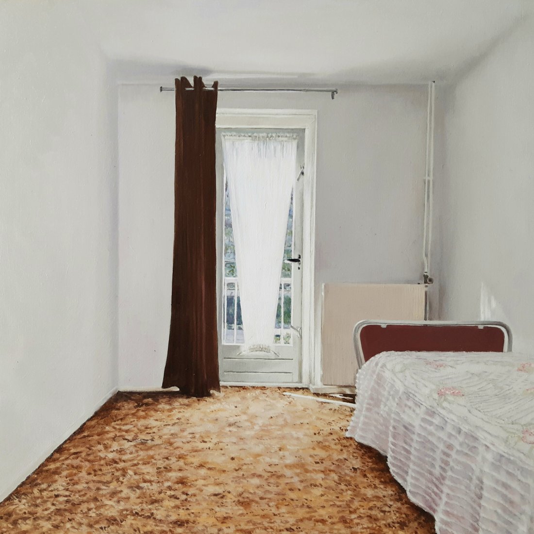 Bedroom II, oil on panel, 30x30cm